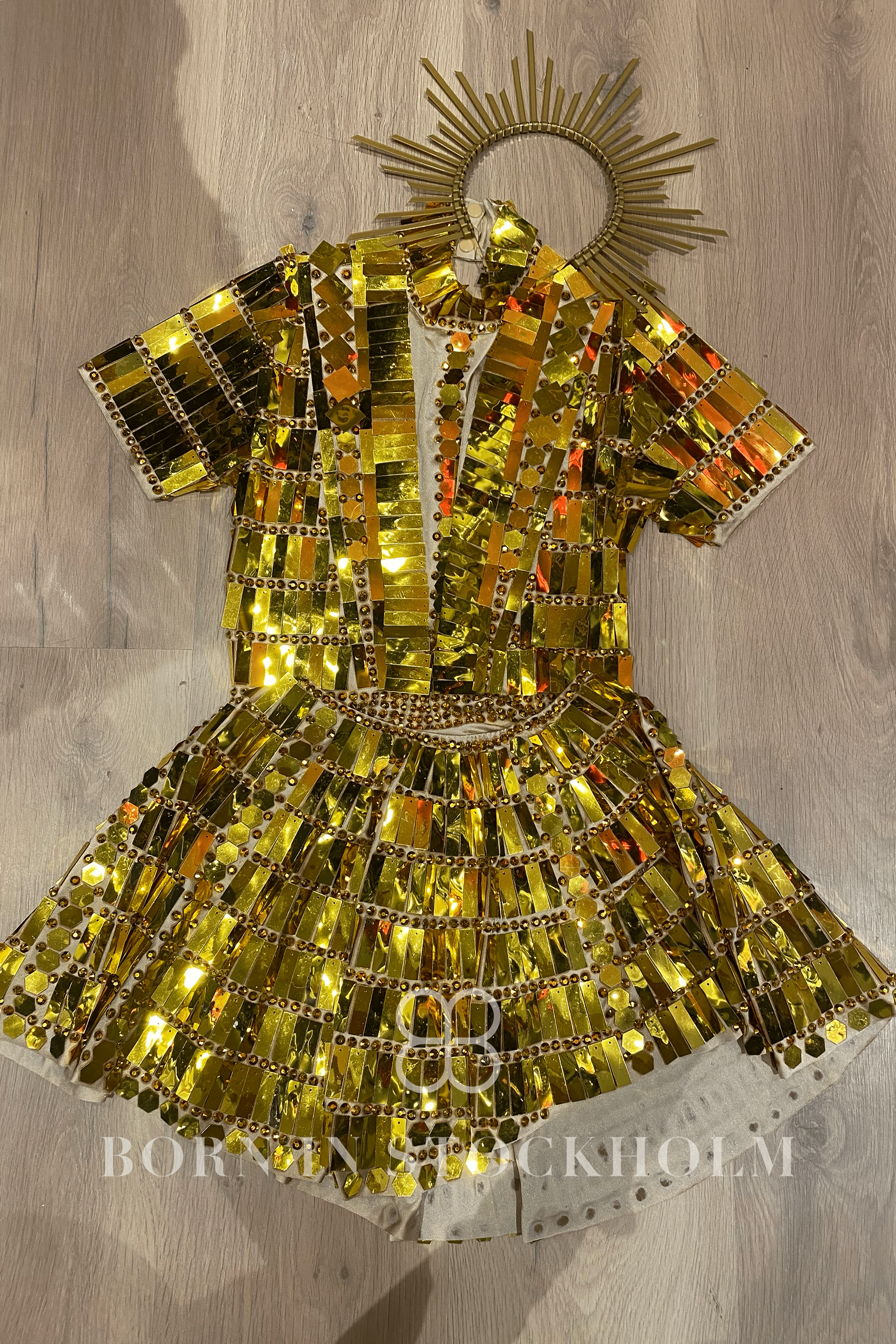 Alessa reflective mirror party dress gold / Festival Party Dress Alessa reflective mirror party dress gold / Festival Party Dress