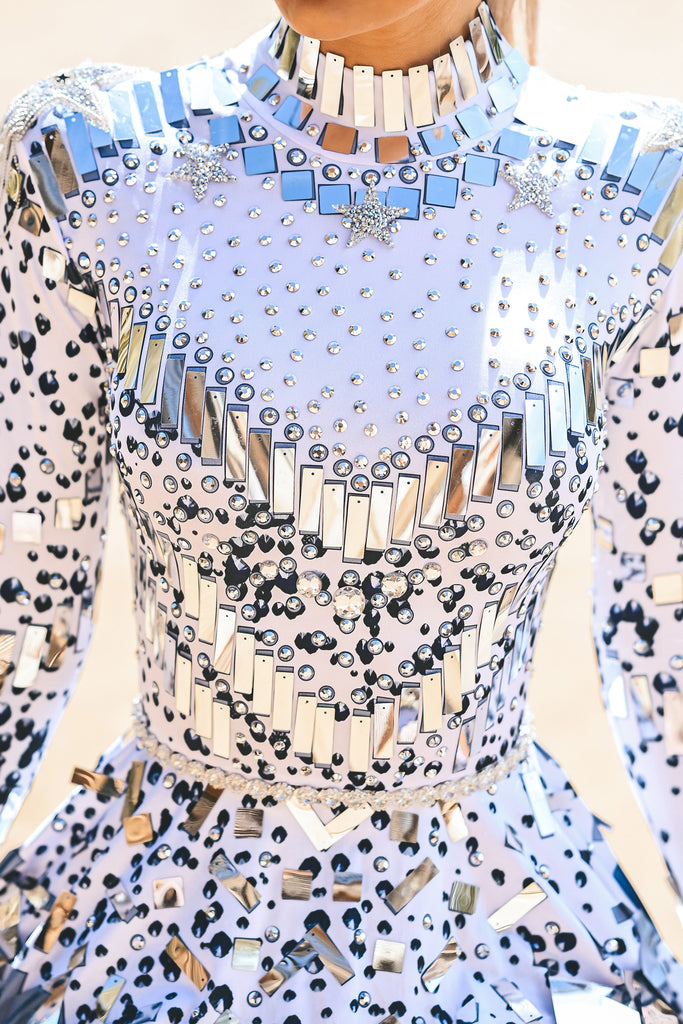 Emma sequin rhinestone party dress white / Festival Dress