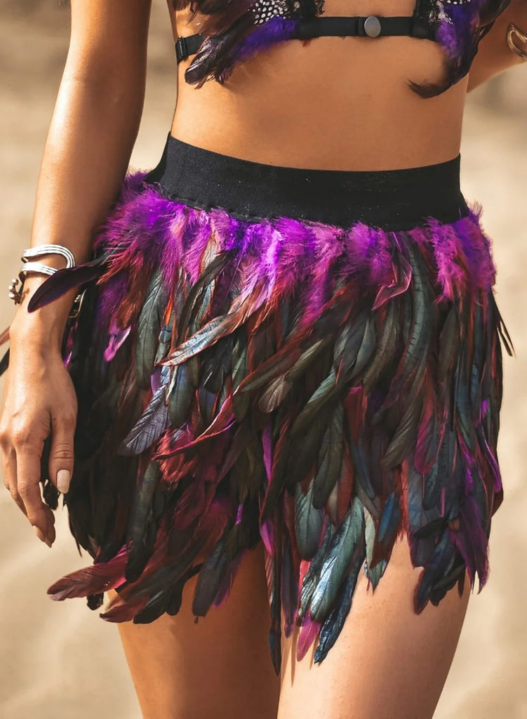 fawn-black-premium-feather-skirt-bodycon-dress.html - Promiscuous