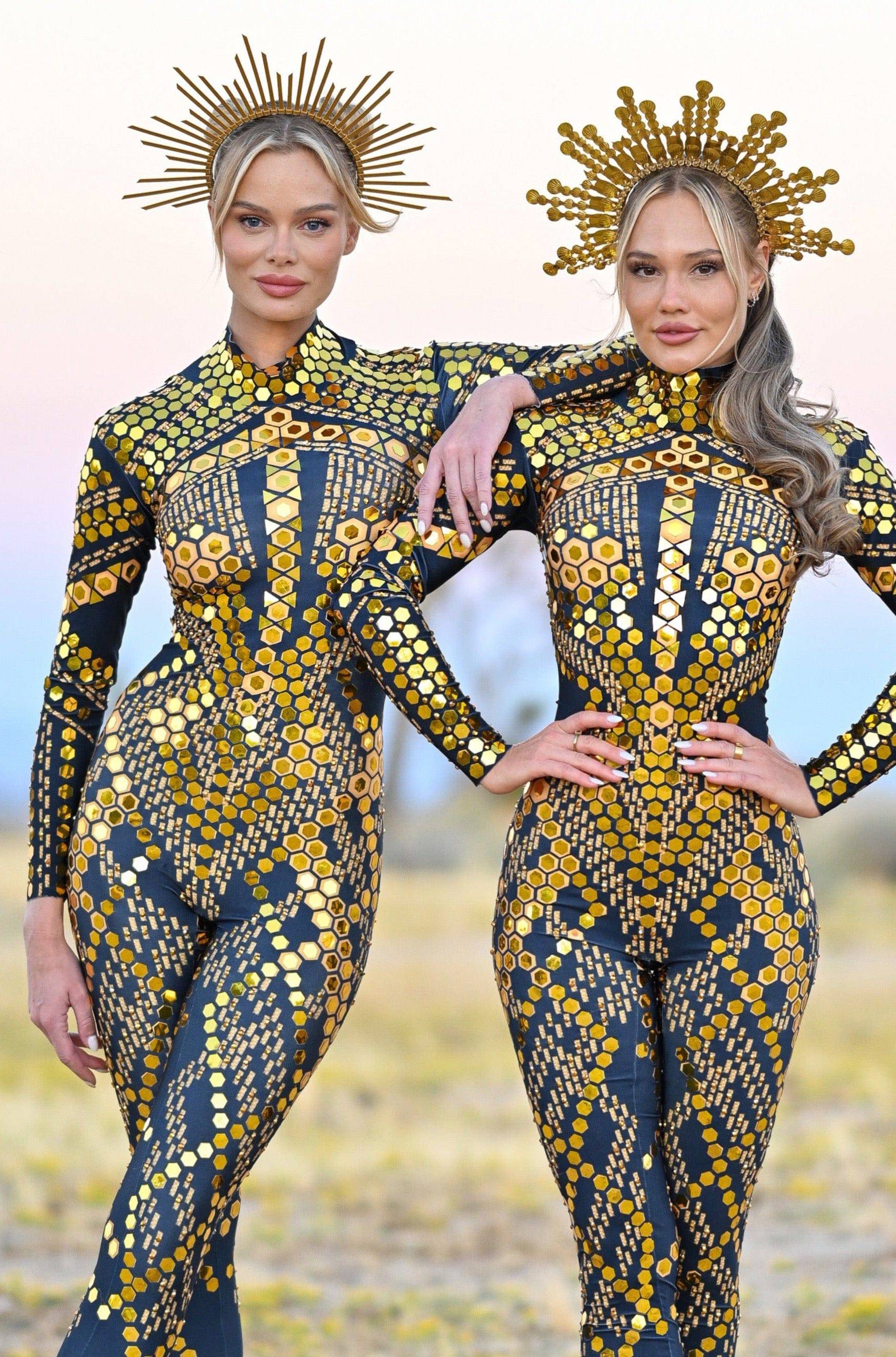 Micca mirror festival jumpsuit gold - Main Image