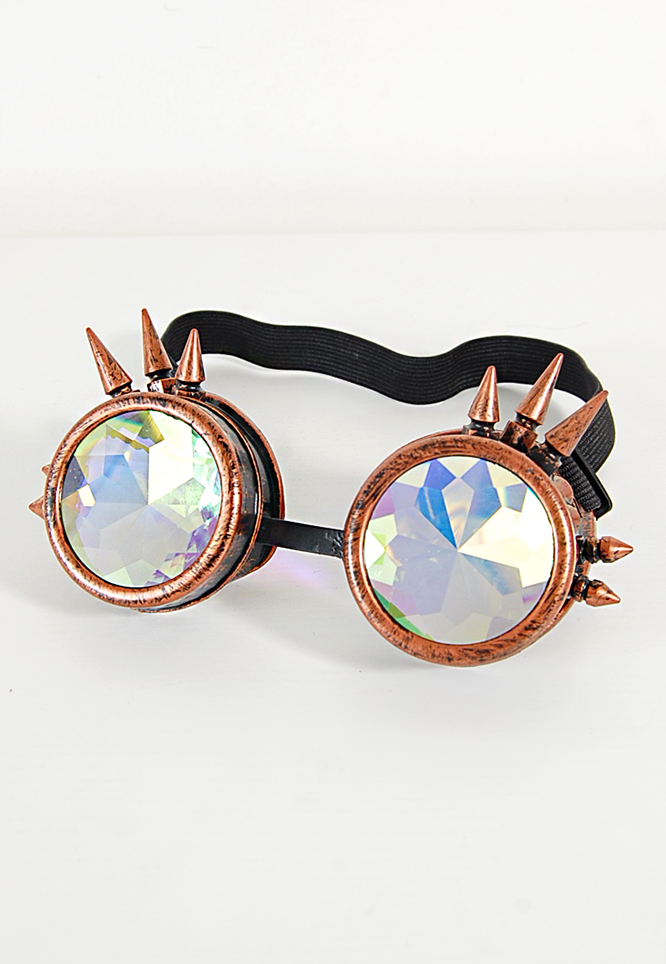 Steam punk reflective goggles bronze | Festival accessories