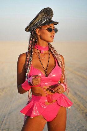 Ebba neon rave set pink - Borninstockholm