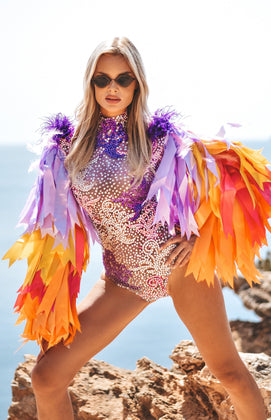 Gaga festival bodysuit feathers - Borninstockholm